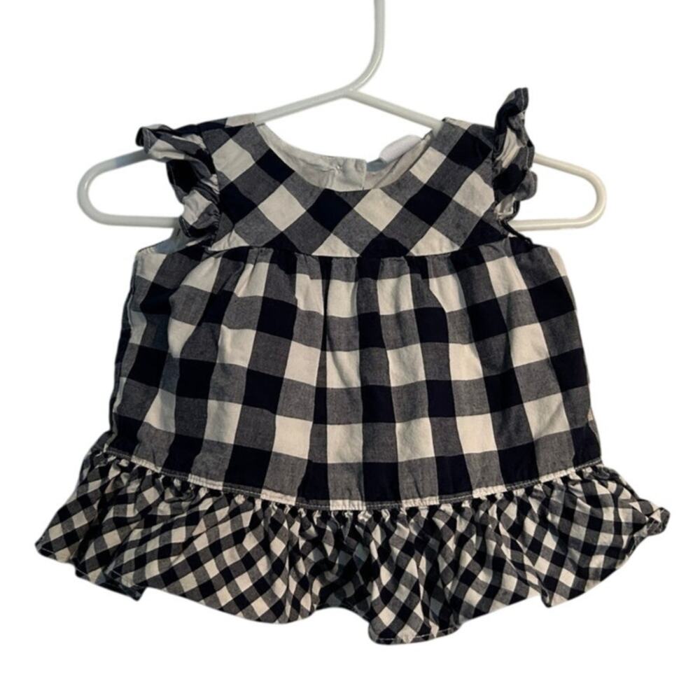 Baby Gap Dress/Top, Blue and White Checkered Pattern, 3-6 Months